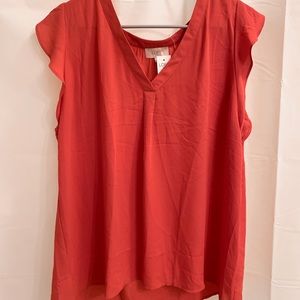 Flowy Shoulder Pink Blouse!